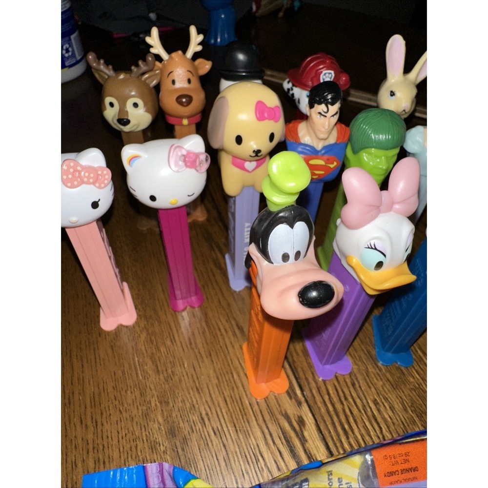 23 Item Pez Lot Candy Dispenser Disney Hello Kitty Marvel Lamb Chop Holiday More - Picture 6 of 7